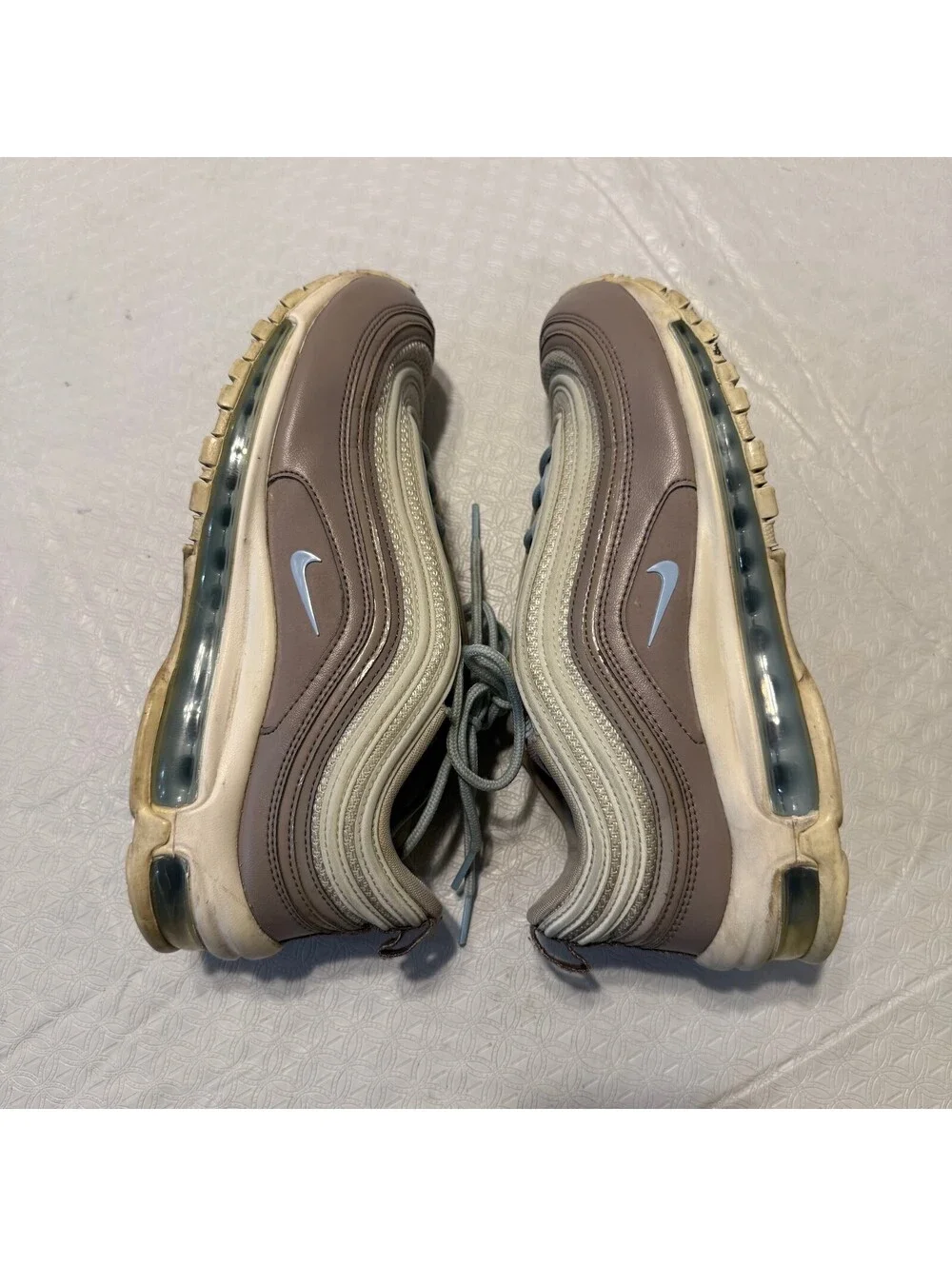 Nike Air Max 97 Sneakers in Beige Taupe LBlue Women's US 10